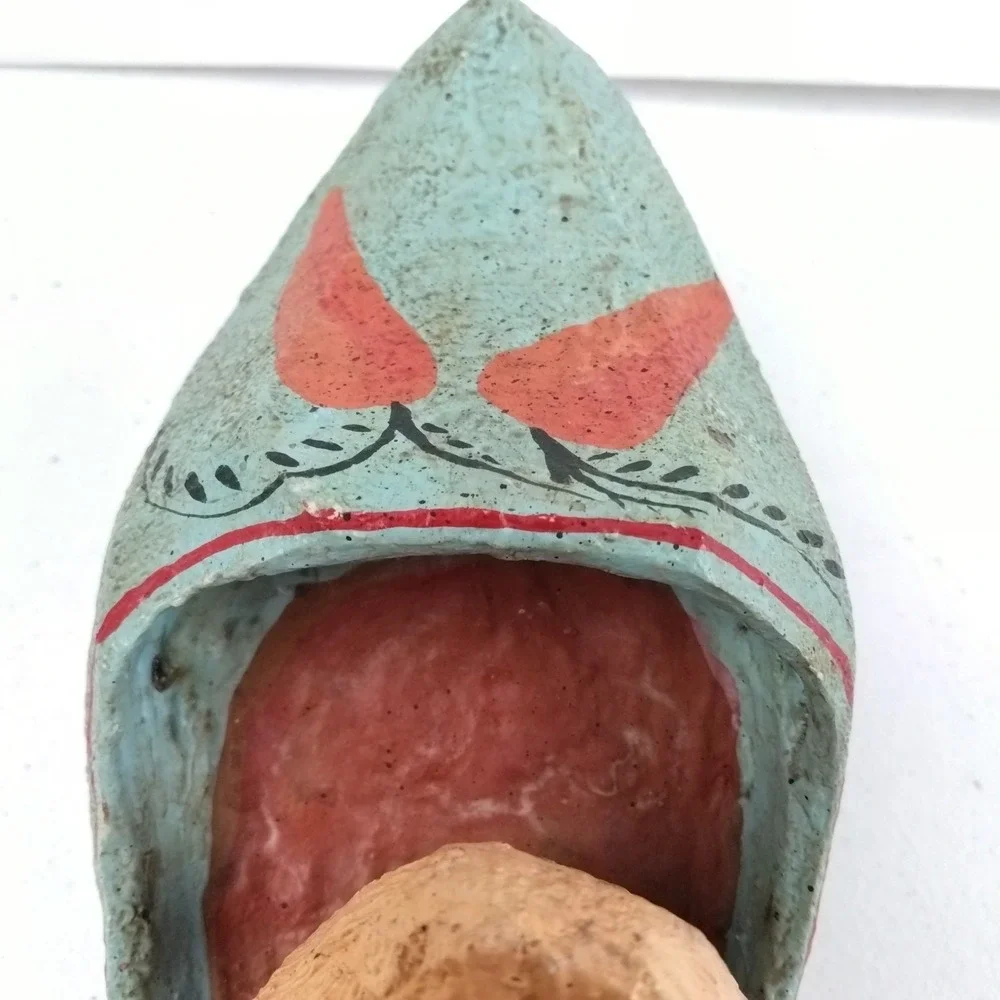 Vintage 1990s Rare House Of Hatten Resin Duck On Clog Spring Decor Folk Art
